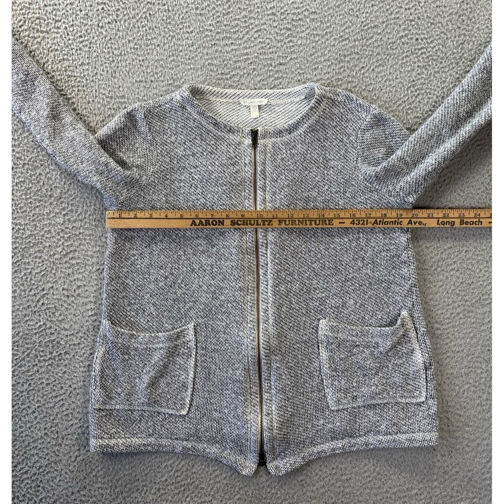 Eileen Fisher Terry Jacket Womens XS Full Zip Pockets Organic Cotton Minimalist - Picture 5 of 12